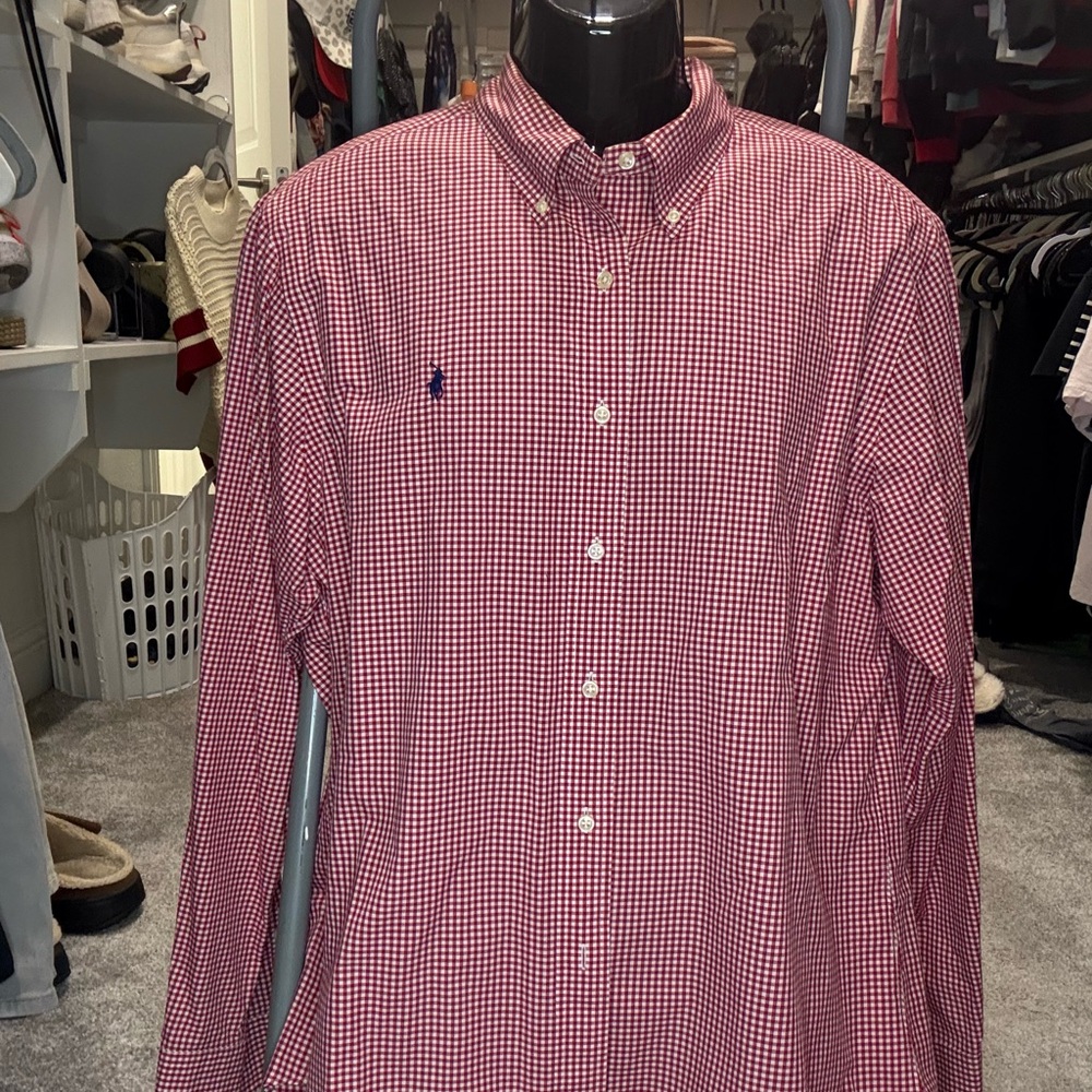 Ralph Lauren Polo Red Checkered Button-Down Shirt